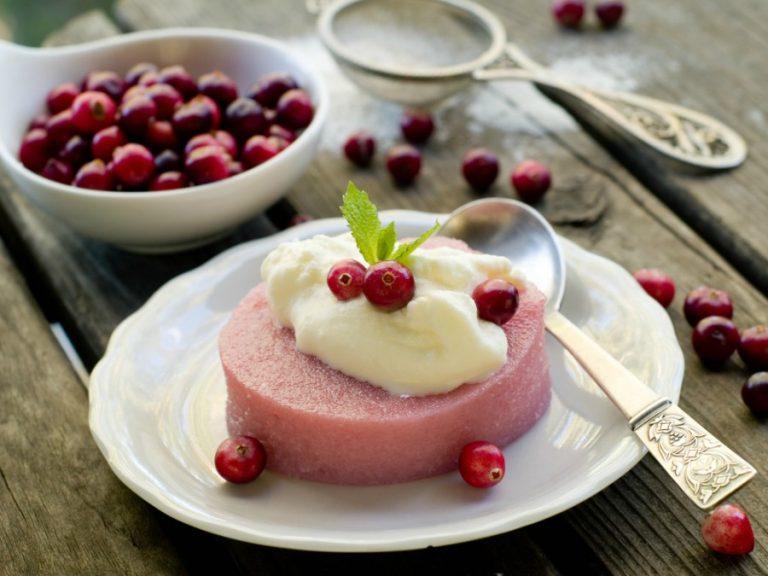 Gelatina de arándano y queso