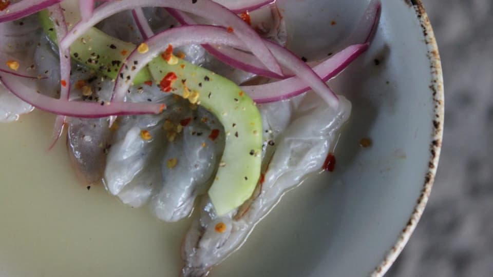 Aguachile de camarón estilo Sinaloa