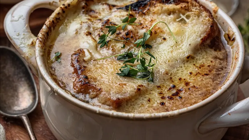 Te decimos cómo preparar la clásica sopa de cebolla francesa